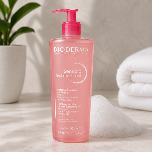 Bioderma Sensibio Gentle Soothing Micellar Cleansing Foaming Gel For Sensitive Skin(500ml)
