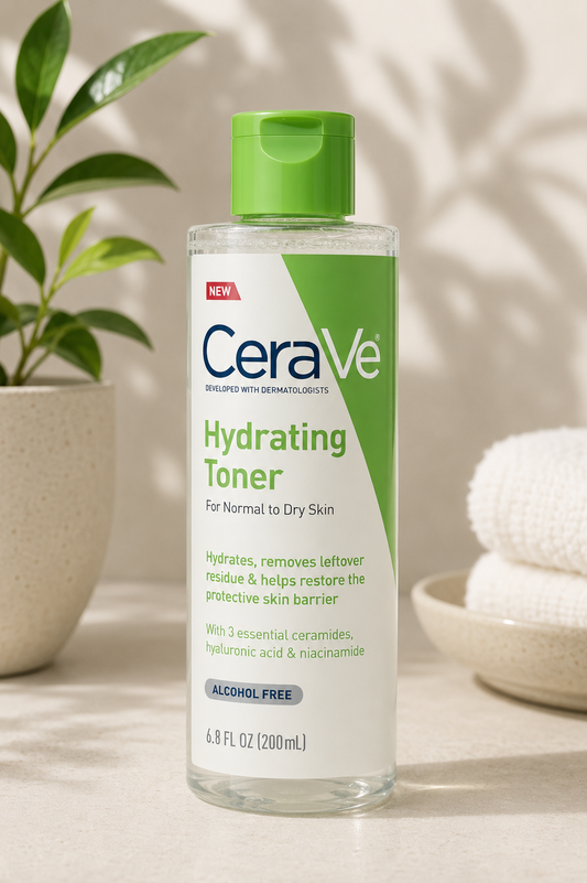CeraVe Moisturizing Face Toner Alcohol Free with Hyaluronic Acid, Niacinamide & Ceramides for Sensitive Dry Skin, Fragrance Free, Non-Comedogenic, Full Size, 20ml